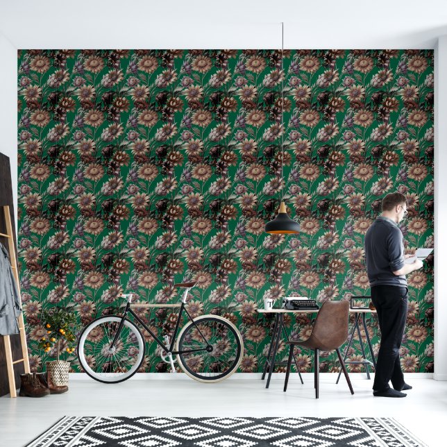 Papel Pintado floral (Sala de estar)