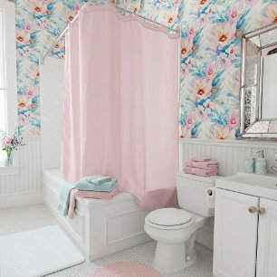 Papel Pintado Floral acuarela rosa y azul