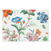Papel pintado floral antiguo Francia 1830