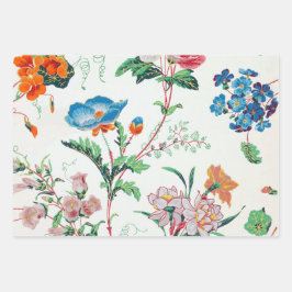 Papel pintado floral antiguo Francia 1830