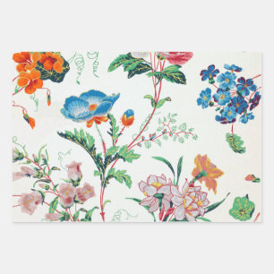 Papel pintado floral antiguo Francia 1830