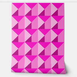 Papel pintado floral artístico púrpura y rosa inte