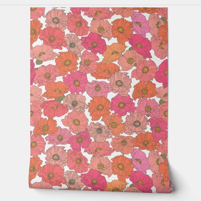 Papel Pintado Floral audaz (Desenrollar)