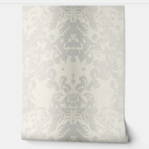 Papel pintado floral beige gris neutro sin costura