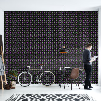 Papel Pintado Floral Blanca y Morada