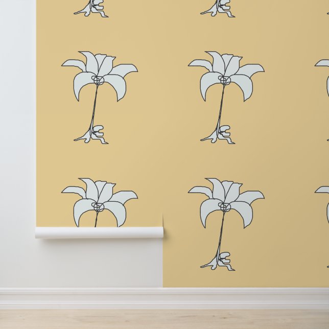 Papel Pintado Floral Blanco Beige (Solicitud)