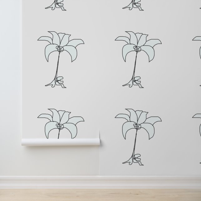 Papel Pintado Floral Blanco Blanco (Solicitud)