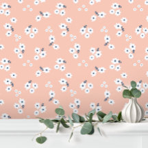 Floral de bebé blanco rosado