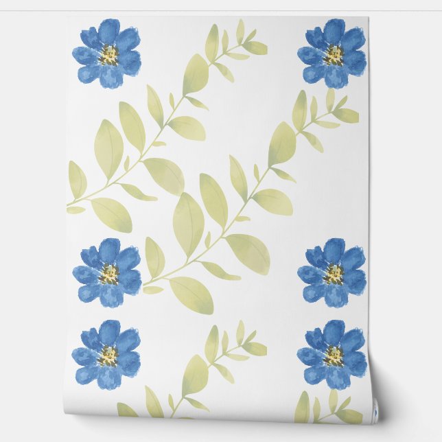 Papel Pintado Floral de diseño mínimo (Desenrollar)