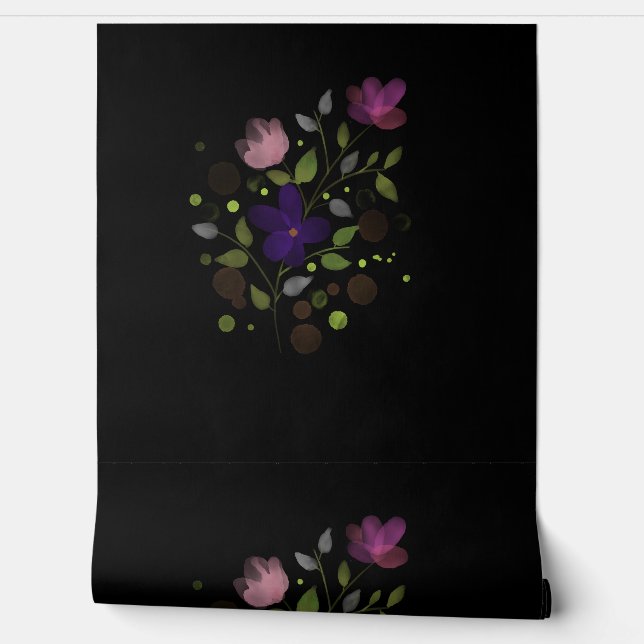 Papel Pintado Floral de diseño mínimo y espléndido (Desenrollar)