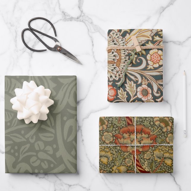 Papel pintado floral de narciso William Morris (Anverso)