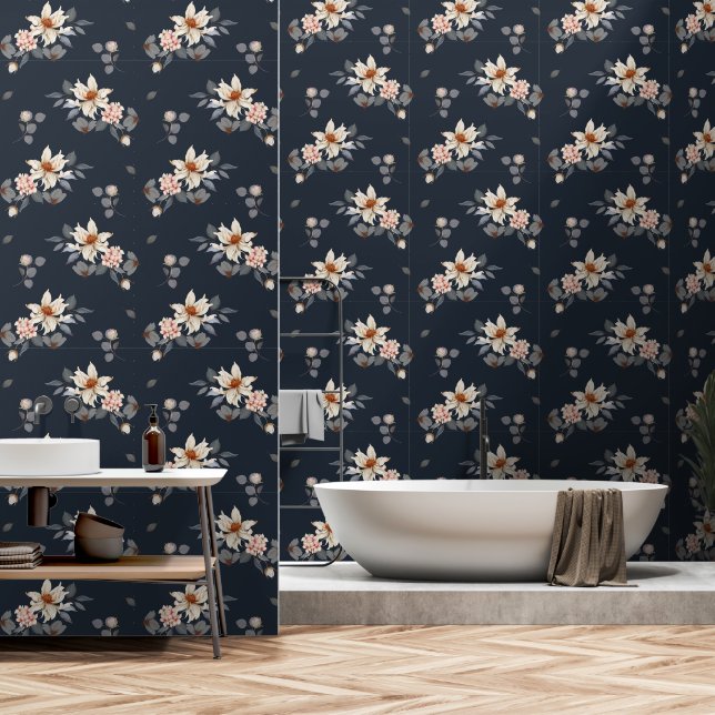 Papel Pintado Floral elegante y eterna (Baño)