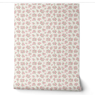 Papel pintado floral en miniatura para casa de muñ