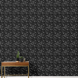 Papel Pintado Floral en negro y blanco
