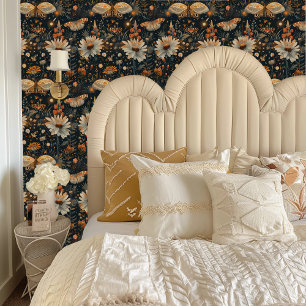 Papel Pintado Floral Fairycore Moths y Wildflowers