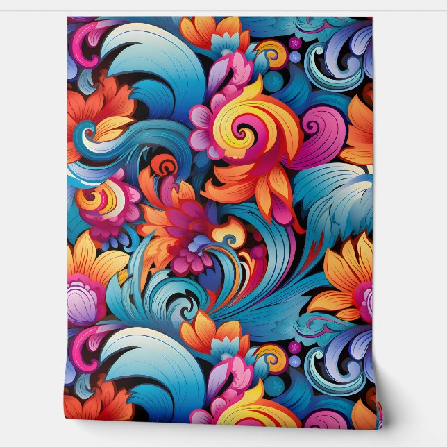 Papel Pintado Floral Funkadelic Botánico (Desenrollar)