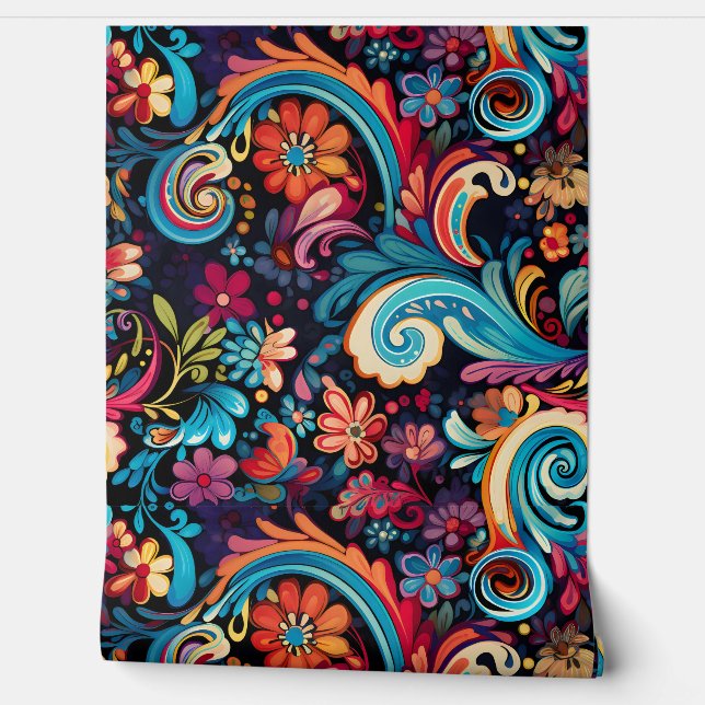 Papel Pintado Floral Funkadelic Botánico (Desenrollar)