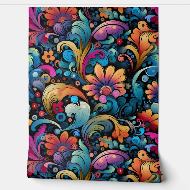 Papel Pintado Floral Funkadelic Botánico (Desenrollar)