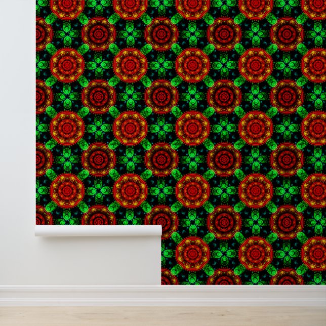 Papel Pintado Floral Modern Boho Elegant Abstract Pattern #504 (Solicitud)