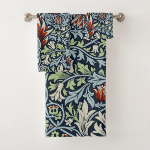 Papel pintado floral Morris Navy Blue Snakeshead