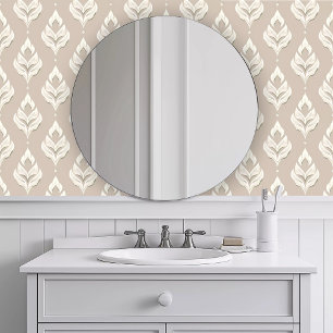 Papel Pintado Floral Neutral Monocromático