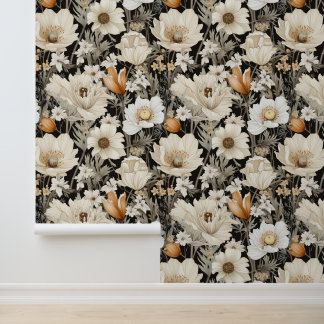 Papel Pintado Floral oscura
