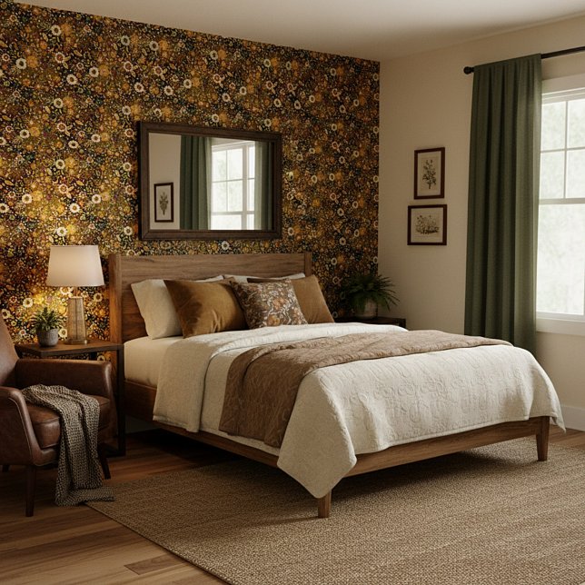 Papel Pintado Floral otoño dorado (Subido por el creador)
