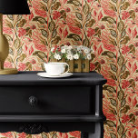 Papel Pintado Floral vintage con vibe tropical en beige<br><div class="desc">Aprovecha el estilo audaz y vibrante con este fondo de pantalla floral de inspiración vintage. Un patrón cautivador de flores estilizadas en tonos corales y melocotones en un entorno verde y exuberante, creando un ambiente animado y sofisticado con un toque tropical. Este papel pintado de pelos y palos es fácil...</div>