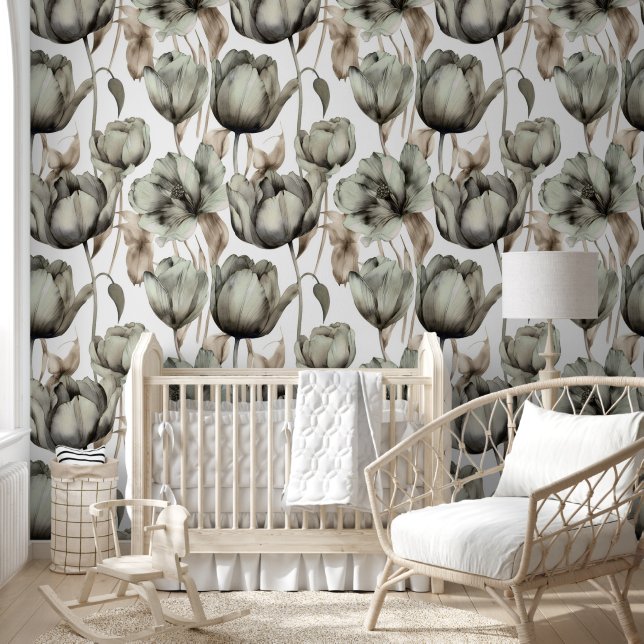 Papel Pintado Floral vintage Rubor peony (Niños)