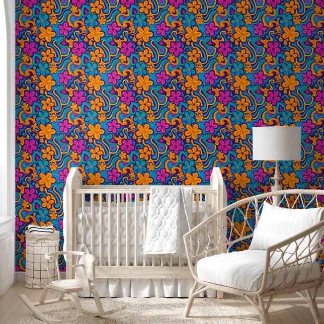 Papel Pintado Floral Whirlwind Delight (Niños)
