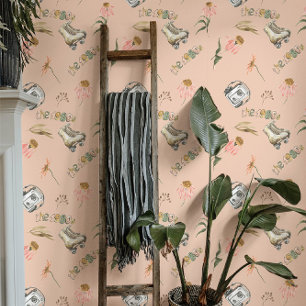 Papel Pintado Florales Retro Lindos de los 80