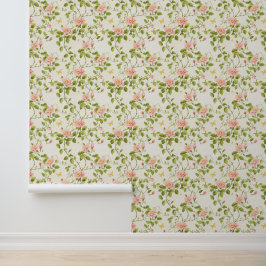 Papel Pintado Florecimiento de la Elegante Rosa en Parra