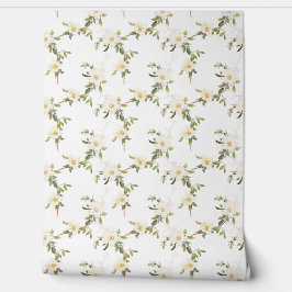 Papel Pintado Flores blancas femeninas