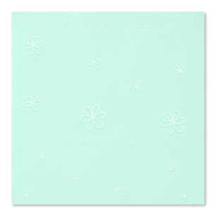 Papel Pintado Flores Blancas Sobre Un Fondo Verde Mint