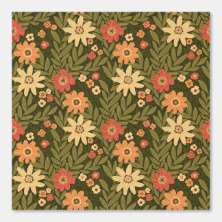 Papel Pintado Flores bohemias en tonos tierra