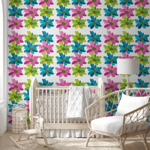 Papel Pintado Flores coloridas