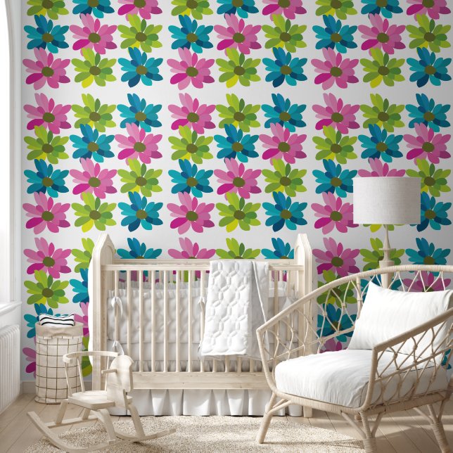 Papel Pintado Flores coloridas (Niños)