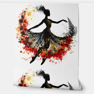Papel Pintado flores de baile chica impulso inspiración primaver