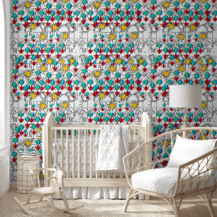 Papel Pintado Flores de Casa Niños del Sol