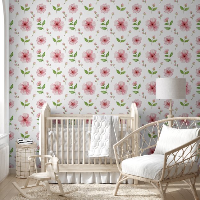Papel Pintado Flores de cerezo rosa (Niños)