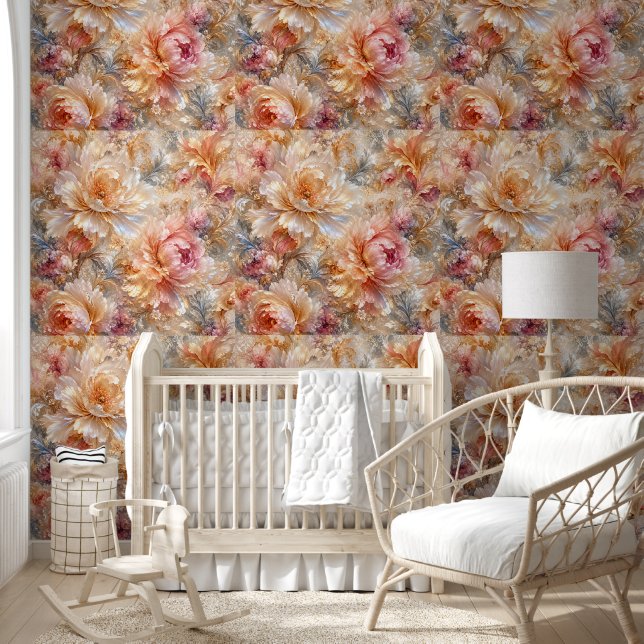 Papel Pintado Flores de Fantasía de Lujo (Niños)