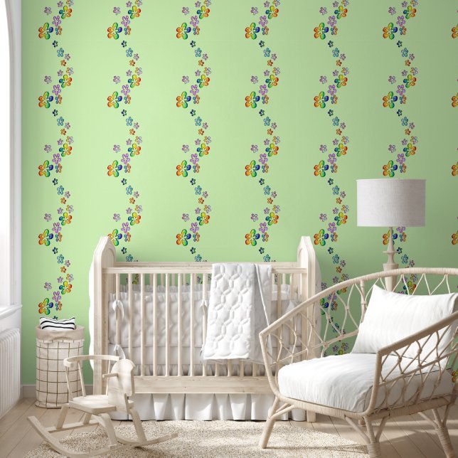 Papel Pintado Flores de flor flotante 1a (Niños)