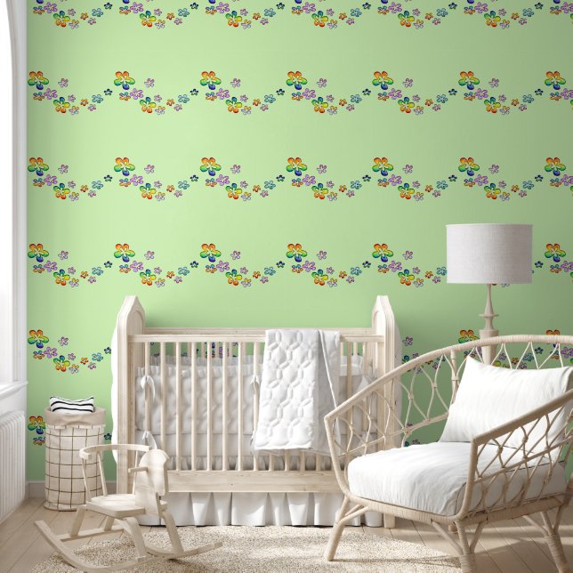 Papel Pintado Flores de flor flotante 1b (Niños)