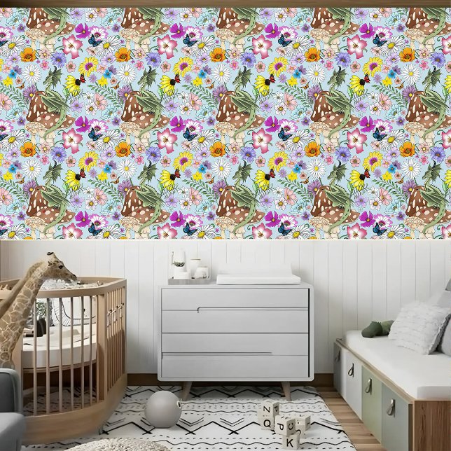 Papel Pintado Flores de Hongo de Dragón de Fantasía Verde Capric (Subido por el creador)