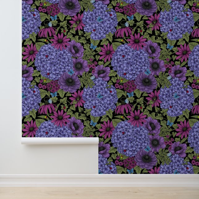 Papel Pintado Flores de jardín en negrita (Solicitud)