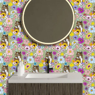 Papel Pintado Flores de león de la montaña Cougar Puma