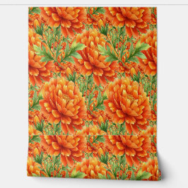 Papel Pintado Flores de naranja maravillosas 