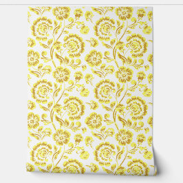 Papel Pintado Flores de Oro