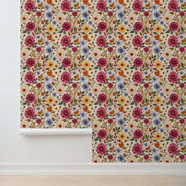 Papel Pintado Flores de otoño espléndidas (Solicitud)