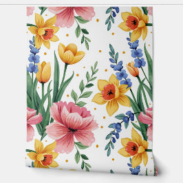 Papel Pintado Flores de primavera modernas